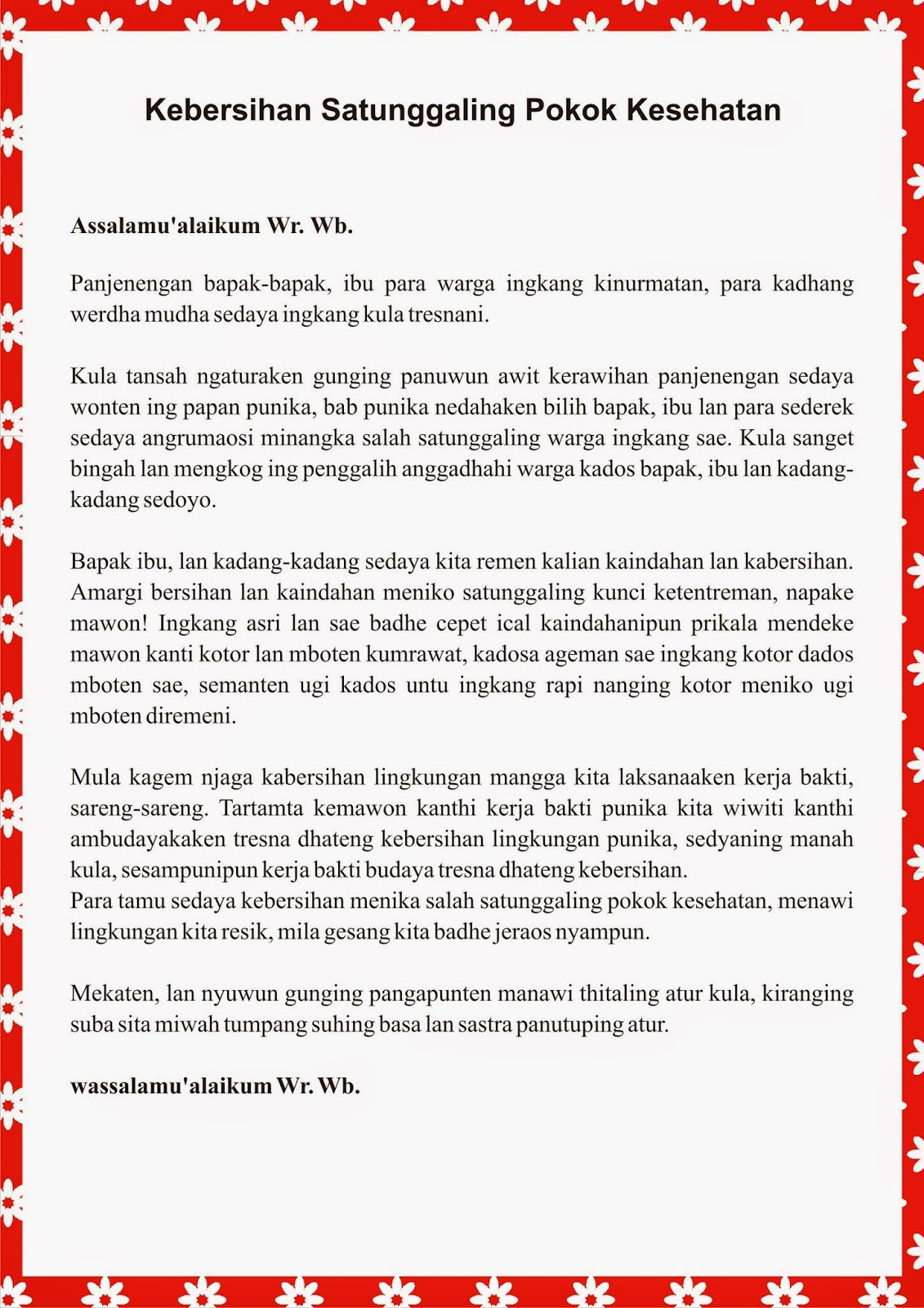 Contoh Pidato Singkat Pidato Bahasa Indonesia Contoh  Share The 