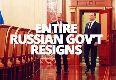 Russia's Prime Minister Dmitry Medvedev resigns with cabinet