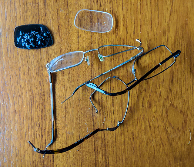 Photo of the glasses that Ruby destroyed