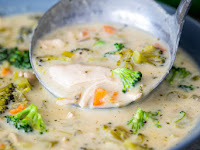 Easy healthy chicken broccoli soup