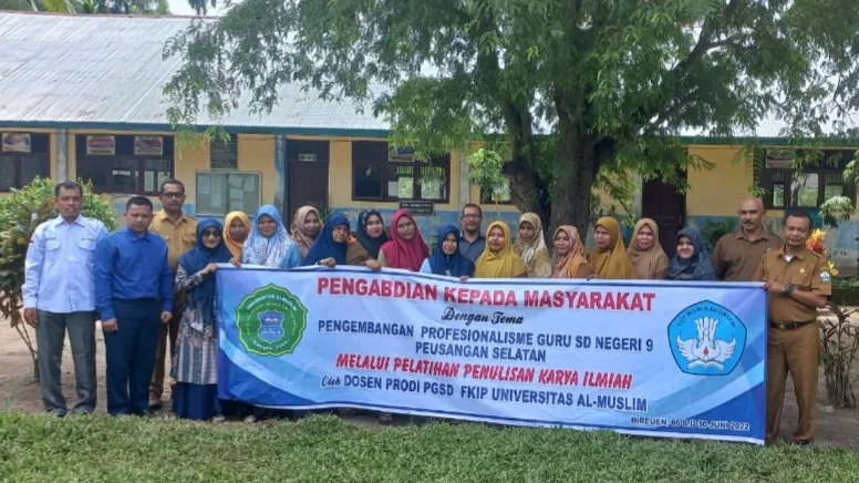 Kembangkan Profesionalisme Guru, Dosen PGSD Umuslim Gelar Pengabdian Kepada Masyarakat di SDN 9 Peusangan Selatan