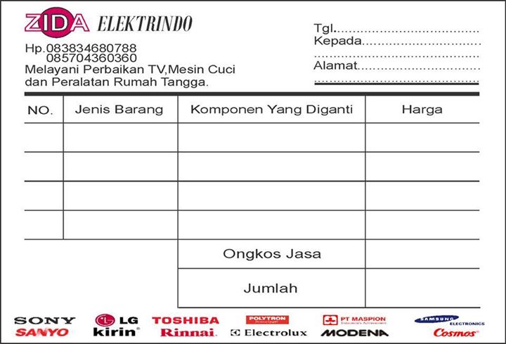 Contoh desain nota - Omah Kreasi Mandiri