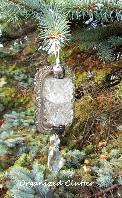 Re-purposed S & P Shaker Christmas Ornament  www.organizedclutterqueen.blogspot.com