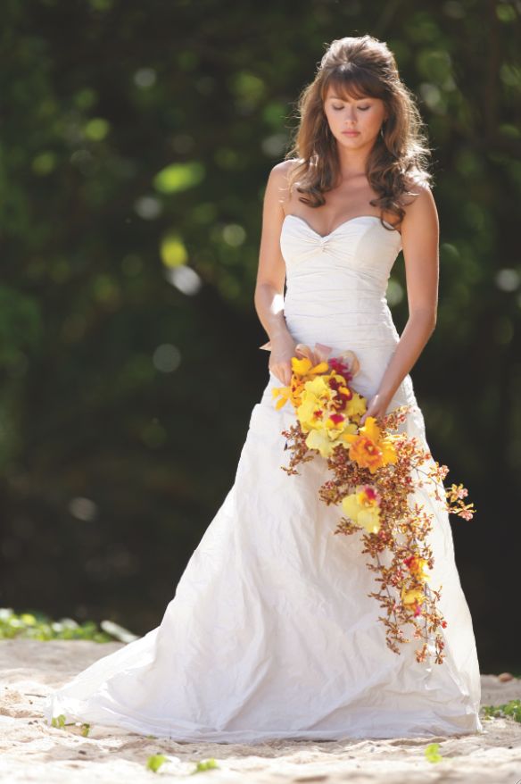 arm bouquet for a march wedding