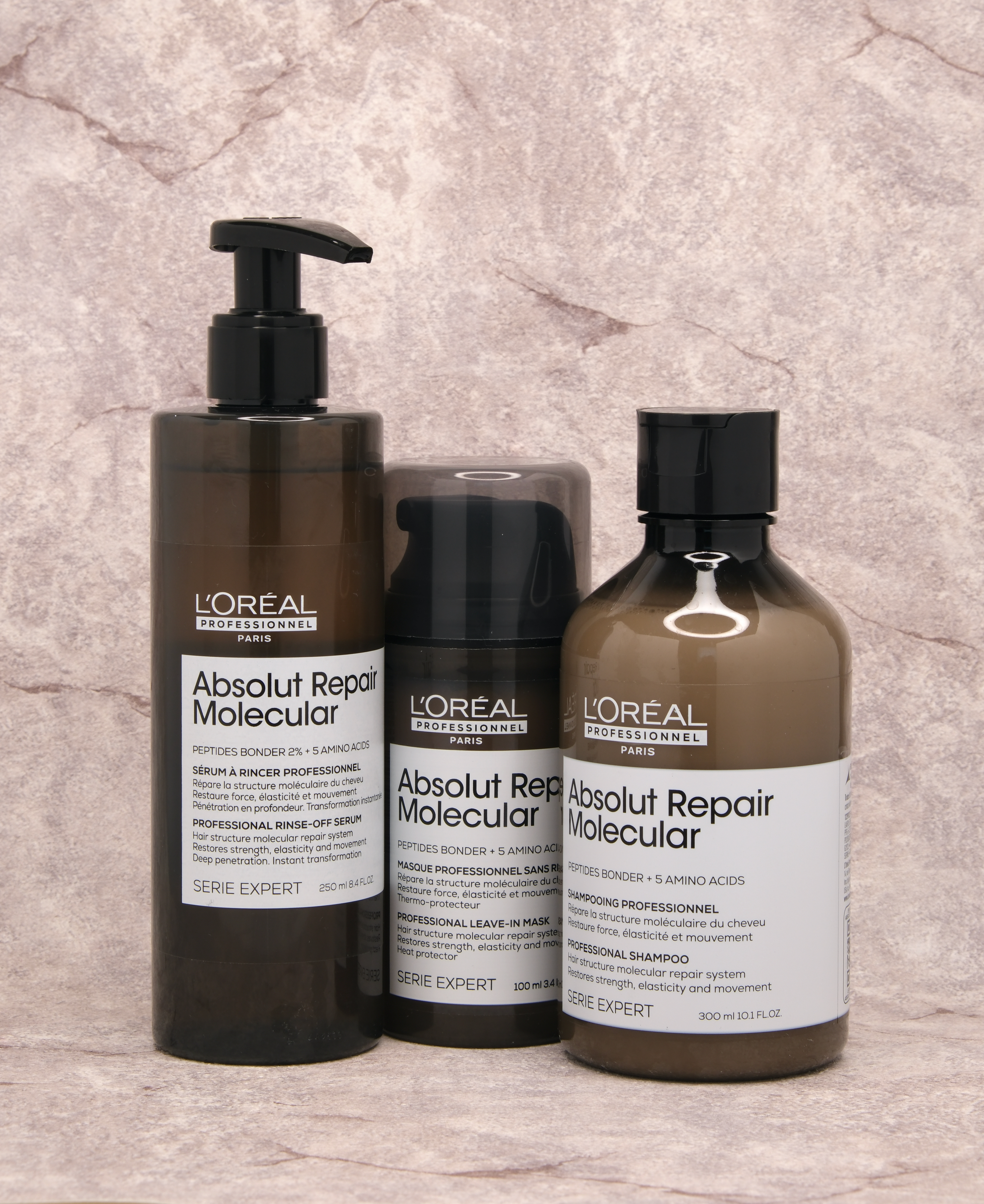 L'Oréal Professionnel | Absolut Repair Molecular Professional Shampoo, Rinse-Off Serum & Leave-In Mask: Review