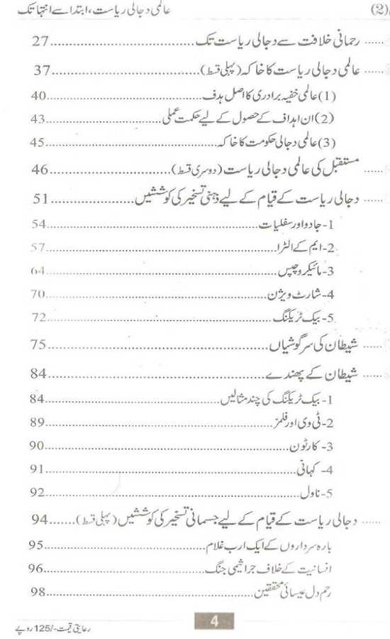 index of Dajjal 2 urdu pdf book