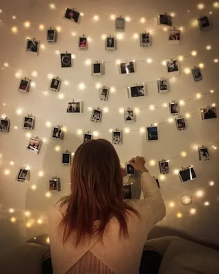 Combination of Polaroid Photos and Tumblr Lights