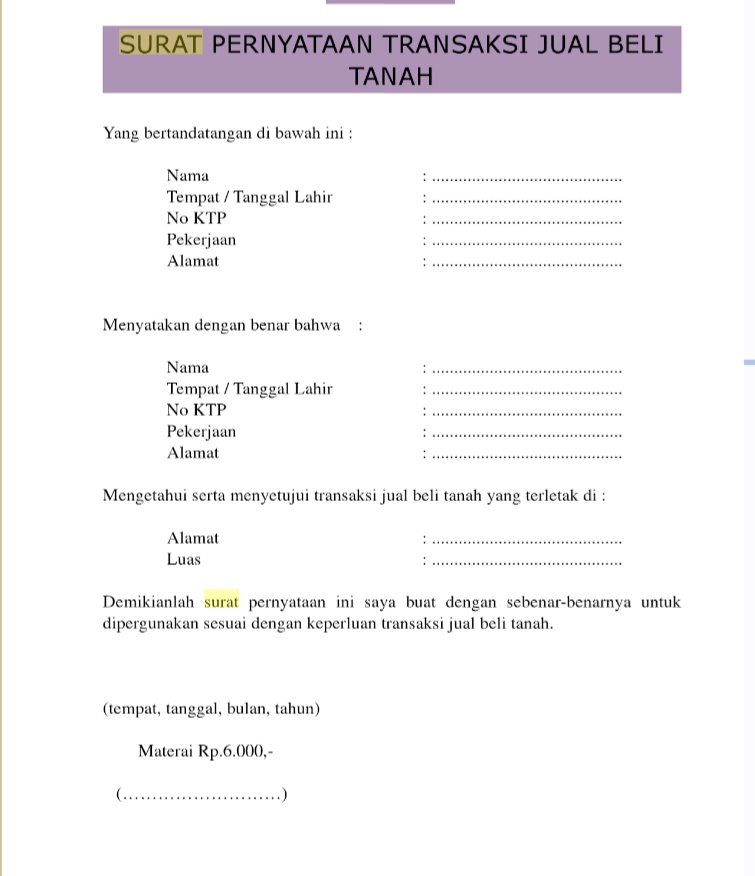 CONTOH TEMPLATE SURAT PENTING - SUKA BAHASA INDONESIA