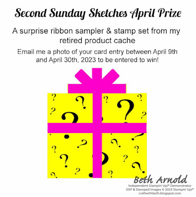 April 2023 Second Sunday Sketches #48 card challenge sketch challenge prize graphic