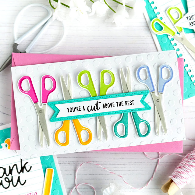 Sunny Studio Stamps: A Cut Above & Notebook Die Focused Cards by Leanne West