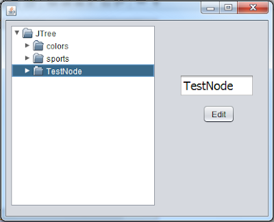 java update jtree selected node