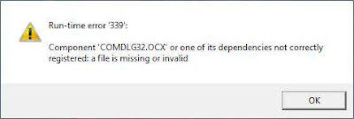 Cara Mengatasi Run-time error 339 COMDLG32.OCX File Missing