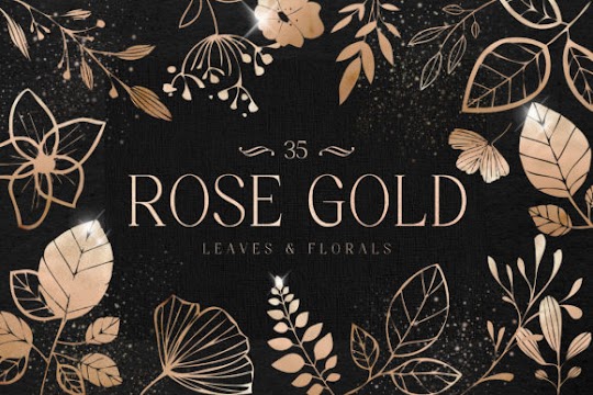 File Download 35 Rose Gold Leaves Florals Foil Elements use them with your Cricut machine to make some adorable fall crafts! #svg #svgfile #freesvg #pumpkin #fall #cricut