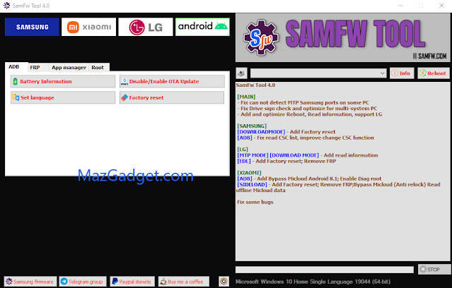 SamFw Tool V4.0 Remove FRP Latest - MazGadget.com