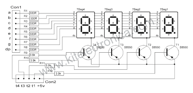 Display de leds diagrama.