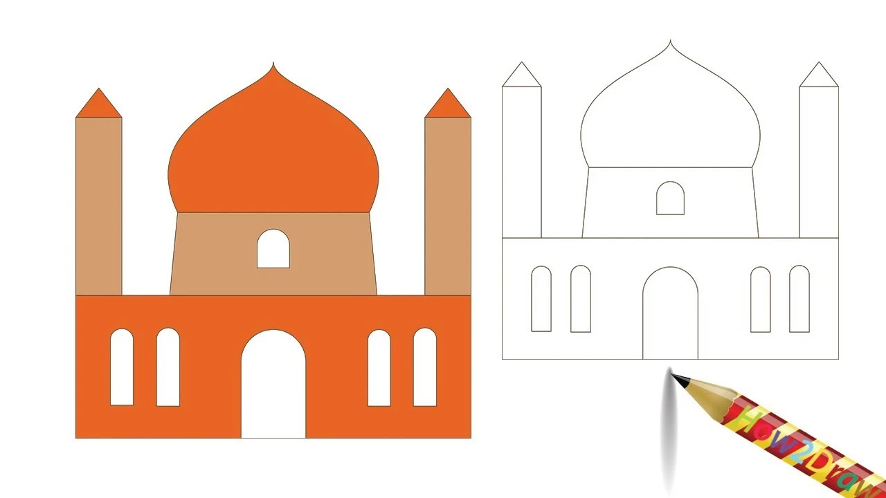 The picture of the mosque is here - Mosque front design - NeotericIT.com