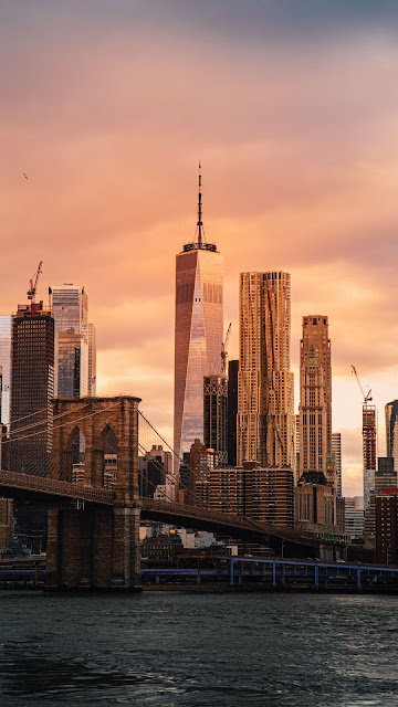 New York, USA, Buildings, Skyscrapers, Bridge