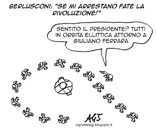 Berlusconi, forza italia, rivoluzione, satira vignetta