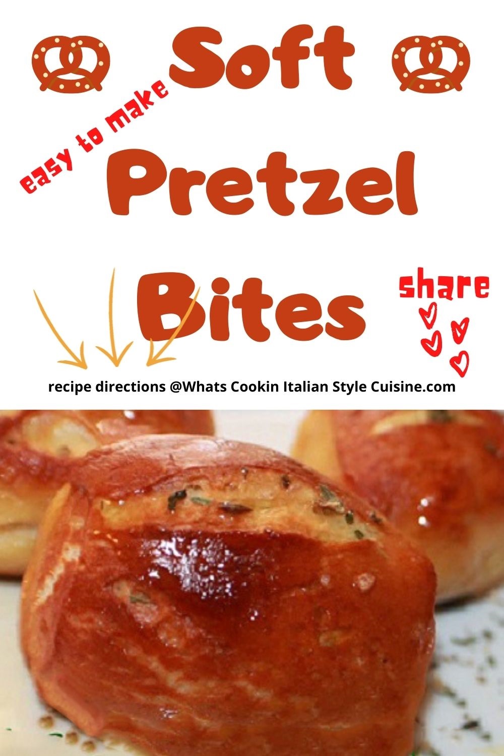 this is a pin for later on how to make soft pretzel bites