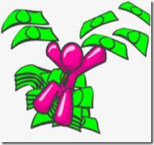 rolling in money