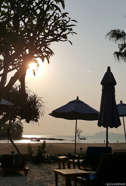 View of the beach from the pool of Nakamanda Resort