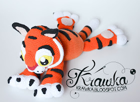 Krawka: Baby Tiger Rajah crochet pattern inspired on tiger character from Disney's movie Aladdin