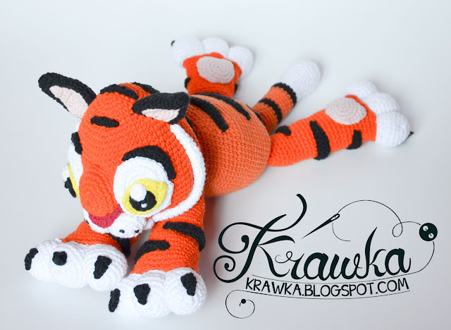 Krawka: Baby Tiger Rajah crochet pattern inspired on tiger character from Disney's movie Aladdin