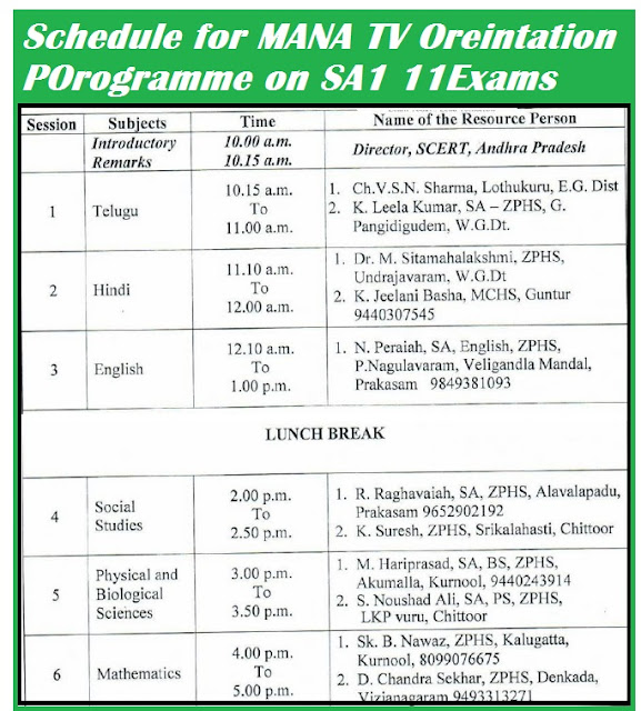 MANA TV Live Stream Of AP SA1 Objective Mode Exams Orientation Training Programme For Telugu,Hindi,English,Maths,PS,BS,Social Teachers On 28/11/2017