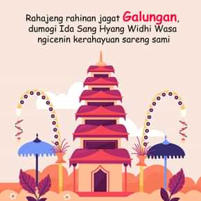 poster ucapan selamat hari raya galungan