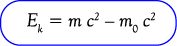 Rumus energi kinetik Benda bergerak mendekati kecepatan cahaya