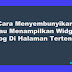 Cara Menyembunyikan Dan Menampilkan Widget Blog Di Halaman Tertentu