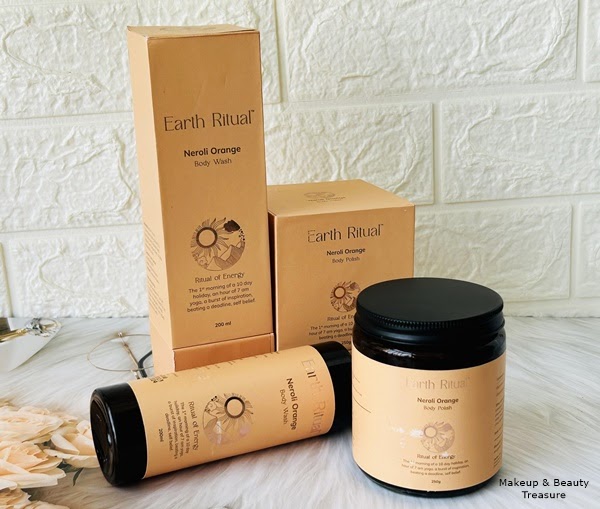 Energize your mornings with Earth Ritual luxurious Neroli Orange Ritual of Energy Range