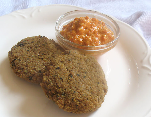 Quinoa mung bean falafel