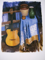 guitar still life