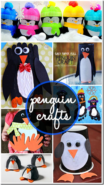 16 Penguin Crafts for Kids - Kids from preschool to elementary school are goin to love making this adorable penguins! Perfect winter craft for kids!