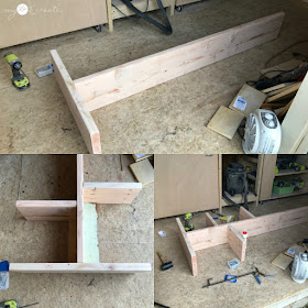 building open shelf with pocket holes