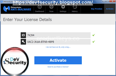 Malwarebytes 3.4.4 Premium license keys