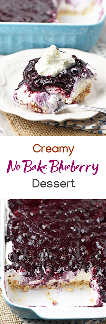 Creamy No Bake Blueberry Dessert