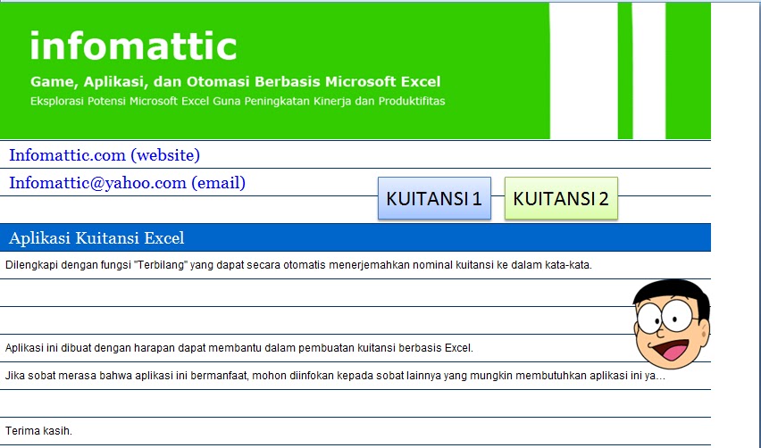 Kwitansi Kosong Ms Excel