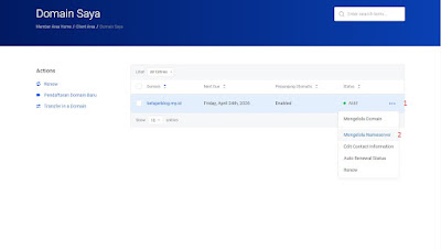 Mengelola Domain Nameserver di IDCloudHost