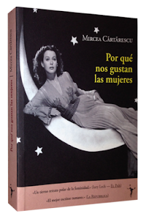 Portada del libro de Mircea Cartarescu. Es una fotografía en blanco y negro de Vivien Leigh sobre la luna en cuarto menguante y el título del libro en amarillo