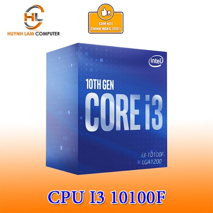 CPU Intel Core i3 10100F 3.6GHz up to 4.3GHz, 4 nhân 8 luồng socket 1200 Chính hãng Viễn Sơn phân phối (không có GPU)