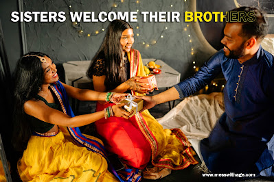 Sisters welcome their brothers on bhai dooj