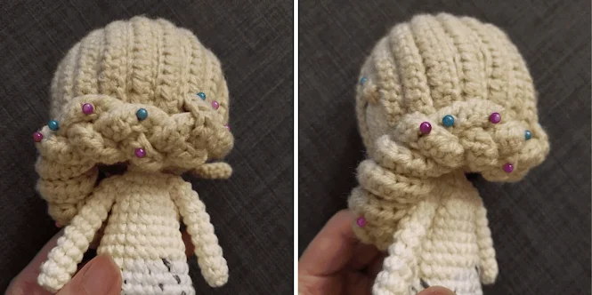 Braid Amigurumi Doll Hair Tutorial