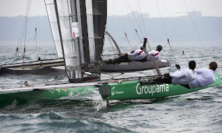 Franck Cammas et Louis Viat, vainqueurs de la Little AC.