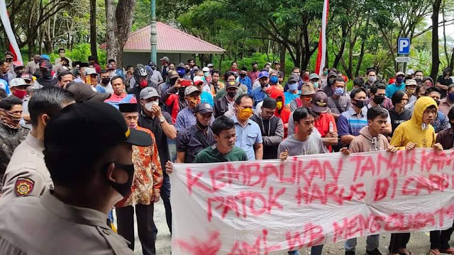 Dugaan Pematokan Tanah, Puluhan Masyarakat Kecamatan Keera dan  Pitumpanua Mendatangi Kantor DPRD Wajo 