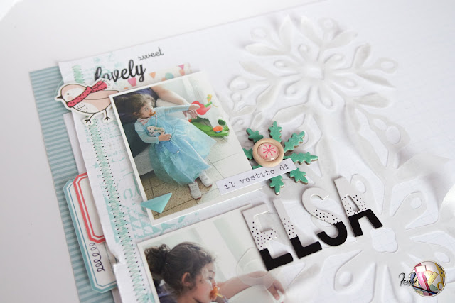 scrapbook layout | "il vestito di Elsa" by kushi per Scrappiamo Insieme www.kkushi.com