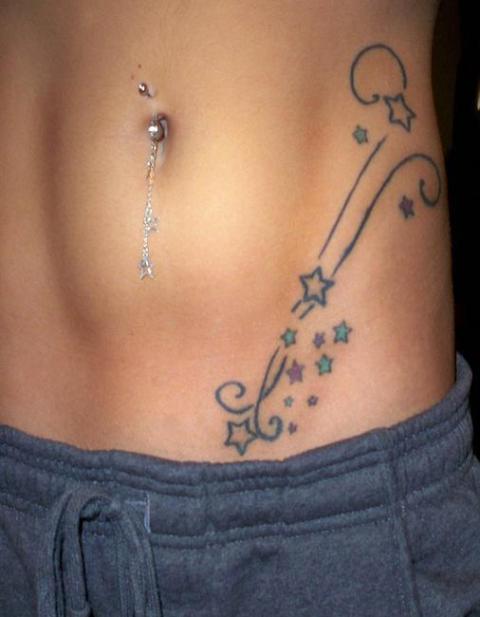 Star Tattoos On Hip