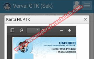 Panduan Cetak NUPTK dari Verval PTK/GTK Kemdikbud 2019