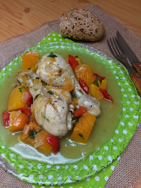 pollo guisado con calabaza receta